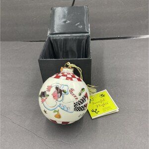Vtg Christmas Ornament Ball Karen Rossi Fanciful Flights Baker‎ Chef 2000 Y2K